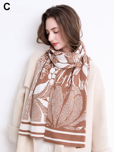 Modern Wool Scarf for Women, Casual Scarf for Women, Cold Weather Scarves, Soft Wool Scarf for Women