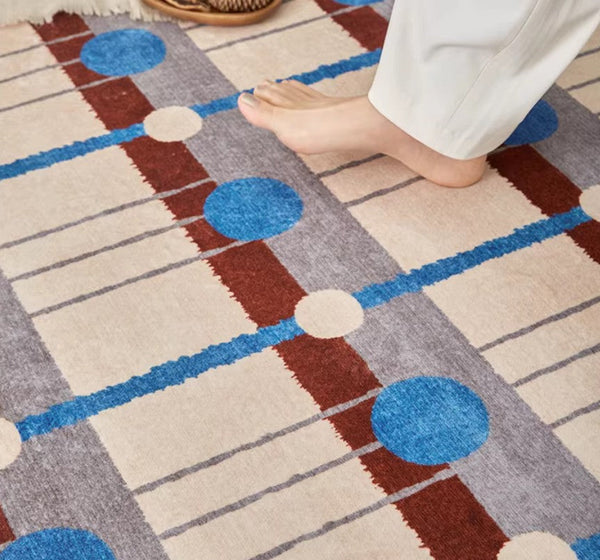Modern Living Room Rug Ideas, Mid Century Modern Rugs for Bedroom, Large Contemporary Area Rugs for Dining Room-ArtWorkCrafts.com