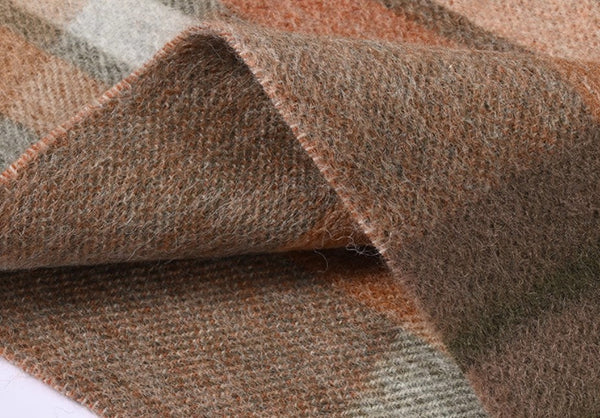 Warm Winter Scarf, Cold Weather Scarf, Soft Cashmere Scarf for Women, Checked Scarf Winter Wool Scarf, Elegant Wool Scarves, Holiday Scarf, Fashion Scarf, Christmas Gifts for Her-ArtWorkCrafts.com