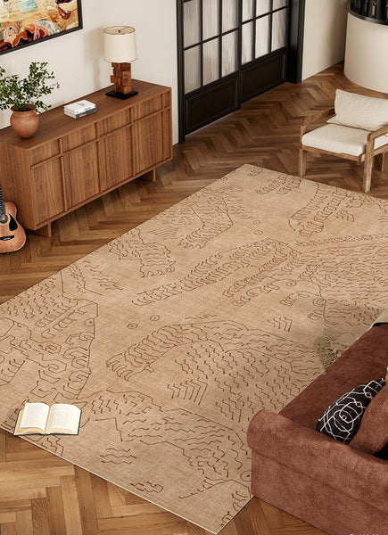 Modern Rugs for Dining Room, Bedroom Modern Rugs, Abstract Geometric Modern Rugs, Contemporary Modern Rugs for Living Room-ArtWorkCrafts.com