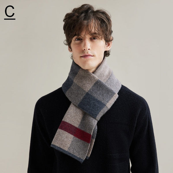 Thick Wool Scarf, Modern Fashion Scarf, Formal Men Scarf Styles, Casual Scarf Men, Men's Winter Scarf, Men's Wool Scarf Winter, Business Wool Scarf for Gentleman-ArtWorkCrafts.com