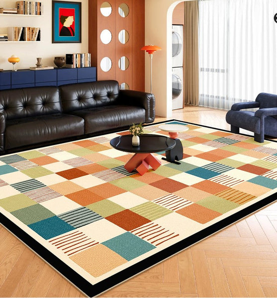 Modern Runner Rugs Next to Bed, Colorful Mid Century Rugs for Small House, Abstract Contemporary Modern Rugs for Living Room, Modern Rugs for Apartment