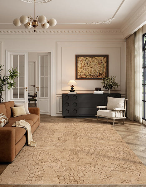 Modern Rugs for Dining Room, Bedroom Modern Rugs, Abstract Geometric Modern Rugs, Contemporary Modern Rugs for Living Room-ArtWorkCrafts.com