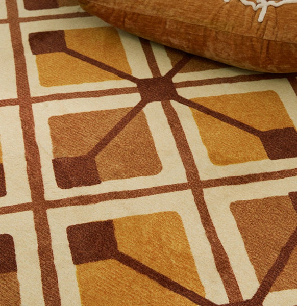 Bedroom Modern Round Rugs, Dining Room Contemporary Round Rugs, Modern Rug Ideas for Living Room, Circular Modern Rugs under Chairs-ArtWorkCrafts.com