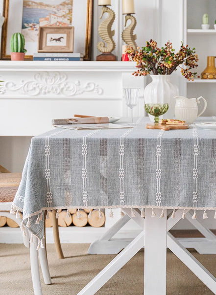 Country Farmhouse Tablecloth, Rustic Table Covers for Kitchen, Linen Square Tablecloth for Sale, Large Rectangle Tablecloth for Dining Room Table-ArtWorkCrafts.com