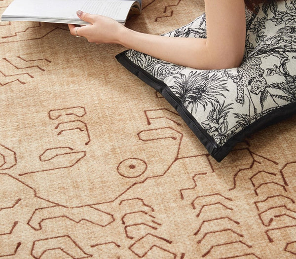 Modern Rugs for Dining Room, Bedroom Modern Rugs, Abstract Geometric Modern Rugs, Contemporary Modern Rugs for Living Room-ArtWorkCrafts.com