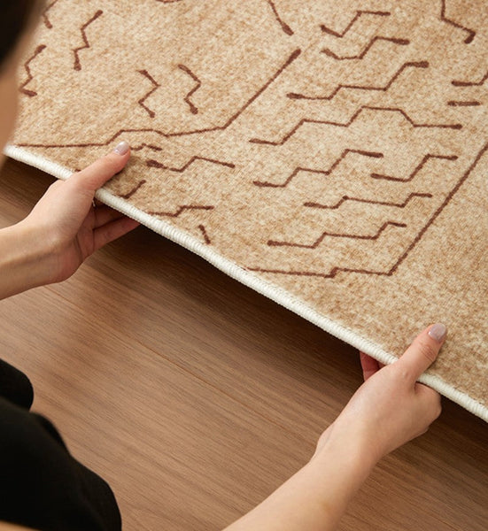 Modern Rugs for Dining Room, Bedroom Modern Rugs, Abstract Geometric Modern Rugs, Contemporary Modern Rugs for Living Room-ArtWorkCrafts.com