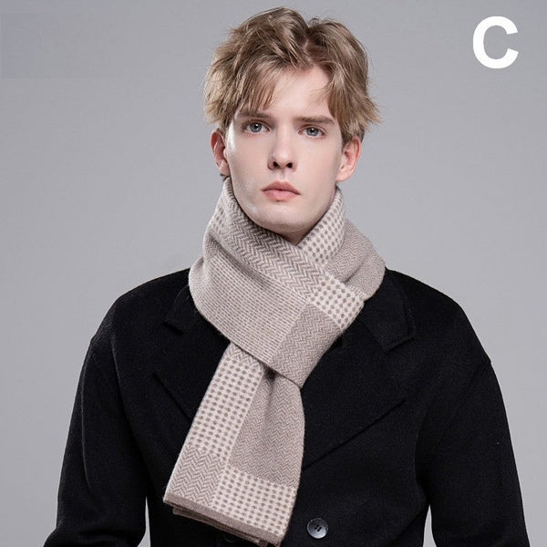 Men's Winter Scarf, Thick Wool Scarf for Men, Modern Casual Scarf Men, Business Wool Scarf for Gentleman, Formal Men Scarf Styles, Men's Wool Scarf Winter