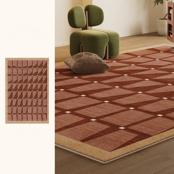 Modern Living Room Rug Ideas, Modern Rugs for Dining Room, Mid Century Modern Rugs Next to Bed, Thick Contemporary Rugs for Bedroom-ArtWorkCrafts.com