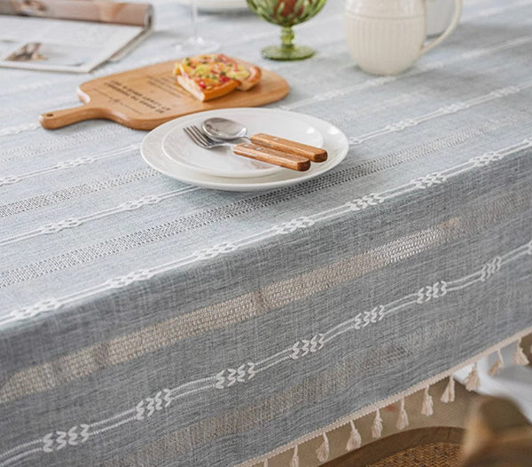 Country Farmhouse Tablecloth, Rustic Table Covers for Kitchen, Linen Square Tablecloth for Sale, Large Rectangle Tablecloth for Dining Room Table-ArtWorkCrafts.com