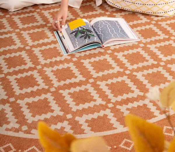 Abstract Modern Area Rugs for Bedroom, Contemporary Modern Rug for Living Room, Geometric Round Rugs for Dining Room, Circular Modern Rugs under Chairs-ArtWorkCrafts.com