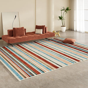 Colorful Modern Rugs under Dining Room Table, Abstract Area Rugs for Living Room, Modern Carpets for Kitchen, Geometric Contemporary Modern Rugs Next to Bed-ArtWorkCrafts.com