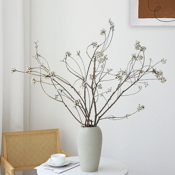 Dried Chinese Tallow Tree Twigs, Natural Decorations, 30 Inch Dried Long Twigs, Flower Arrangement, Handmade Artificial Flower, Natural Dried Branches-ArtWorkCrafts.com
