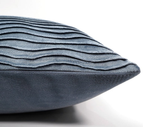 Abstract Blue Decorative Throw Pillows, Large Simple Throw Pillow for Interior Design, Geomeric Contemporary Square Modern Throw Pillows for Couch-ArtWorkCrafts.com