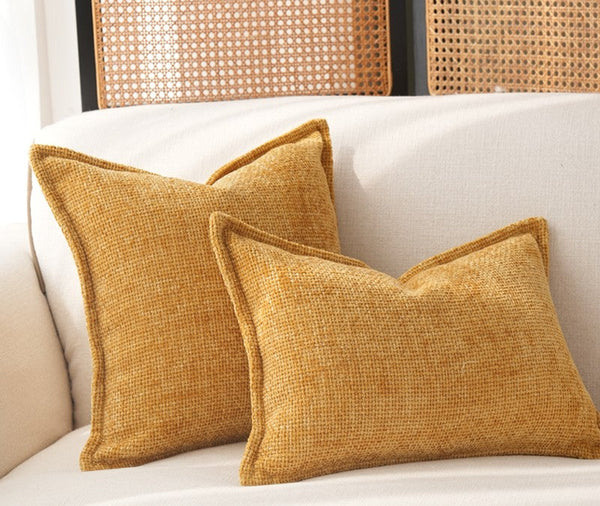 Modern Sofa Pillows, Simple Modern Pillows, Yellow Decorative Pillows for Couch, Modern Throw Pillows, Contemporary Throw Pillows-ArtWorkCrafts.com