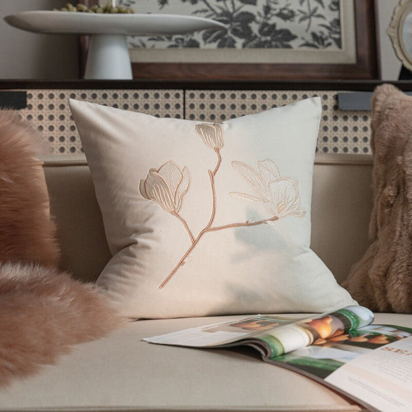 Decorative Pillow Arrangement Ideas for Couch, Modern Decorative Pillows for Bedroom, Embroidered Butterfly Pillow Covers, Large Decorative Throw Pillows for Living Room-ArtWorkCrafts.com