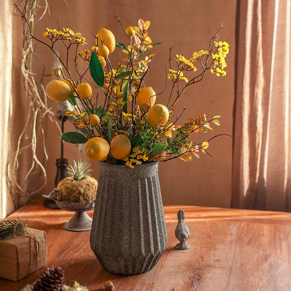 Lemon Branch, Fragrans stems, Fern leaf, Creative Flower Arrangement Ideas for Home Decoration, Unique Artificial Flowers, Simple Artificial Floral for Dining Room Table-ArtWorkCrafts.com