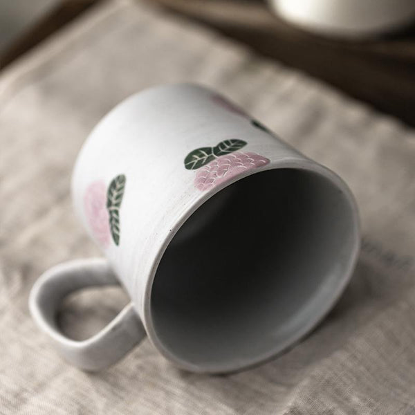 Handmade Pottery Coffee Cup, Rose Ceramic Coffee Mug, Cappuccino Coffee Cup, Tea Cup-ArtWorkCrafts.com