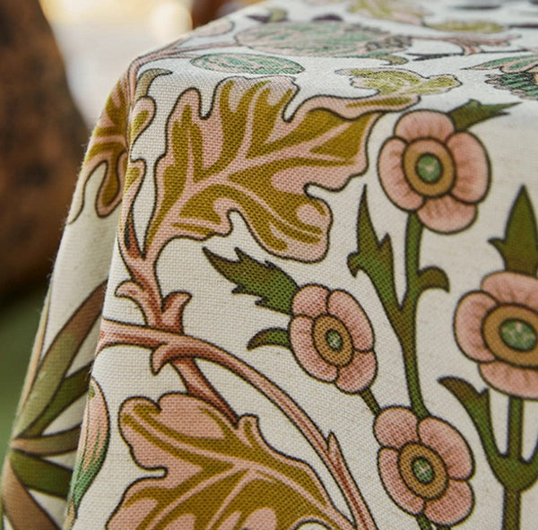Extra Large Flower Table Covers for Round Table, Modern Rectangle Tablecloth for Dining Table, Farmhouse Table Cloth for Oval Table, Square Tablecloth for Kitchen-ArtWorkCrafts.com