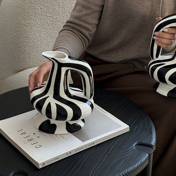 Porcelain Bud Vases, Handmade Water Holding Flower Vases, Modern Ceramic Flower Vases, Small Flower Vases on Table-ArtWorkCrafts.com