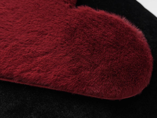 Red Heart Shape Modern Pillows for Couch, Decorative Pillow Covers, Abstract Decorative Throw Pillows for Living Room, Large Modern Sofa Pillow Cases-ArtWorkCrafts.com