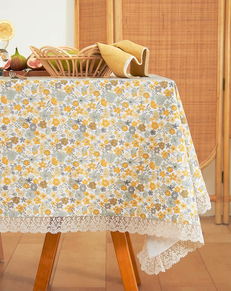 Round Floral Tablecloth For Dining Room, Watercolor Peony & Rose, Premium Polyester, Feminine Garden Party Centerpiece Cover