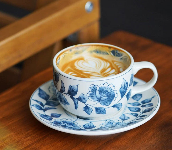 Traditional Tea Cup Set, Porcelain Tea Cups, Floral Tea Cup Set, Classic British Tea Cups, Elegant Tea Cup With Saucer, Ceramic Tea Cup with Saucer, Tea Cup Set, Vintage Tea Cup Set, Modern Ceramic Cups-ArtWorkCrafts.com