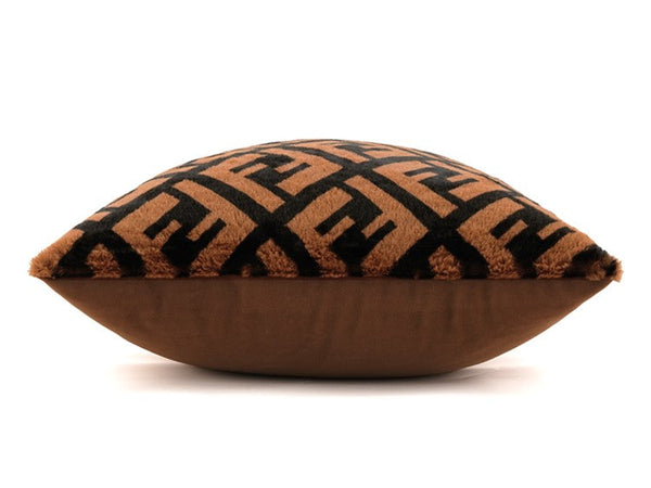 Decorative Pillow Covers, Brown Modern Pillows for Couch, Abstract Decorative Throw Pillows for Living Room, Large Modern Sofa Pillow Cases-ArtWorkCrafts.com