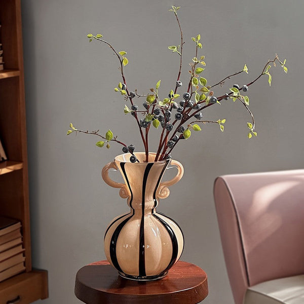 Creative Modern Vases for Living Room, Flower Vases on Table, Modern Glass Flower Vases, Glass Flower Vases, Handmade Glass Bud Vases-ArtWorkCrafts.com