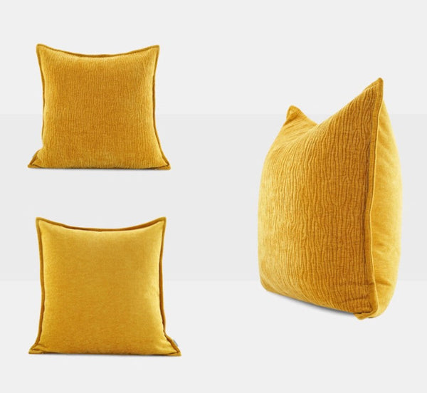 Contemporary Modern Pillows for Couch, Large Modern Sofa Cushion, Yellow Decorative Pillow Covers, Simple Decorative Throw Pillows for Living Room-ArtWorkCrafts.com