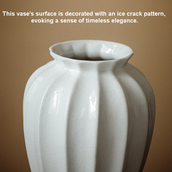 Large Flower Vases on Table, Centerpiece Ceramic Bud Vases, Porcelain Flower Vases, Handmade Water Holding Flower Vase-ArtWorkCrafts.com