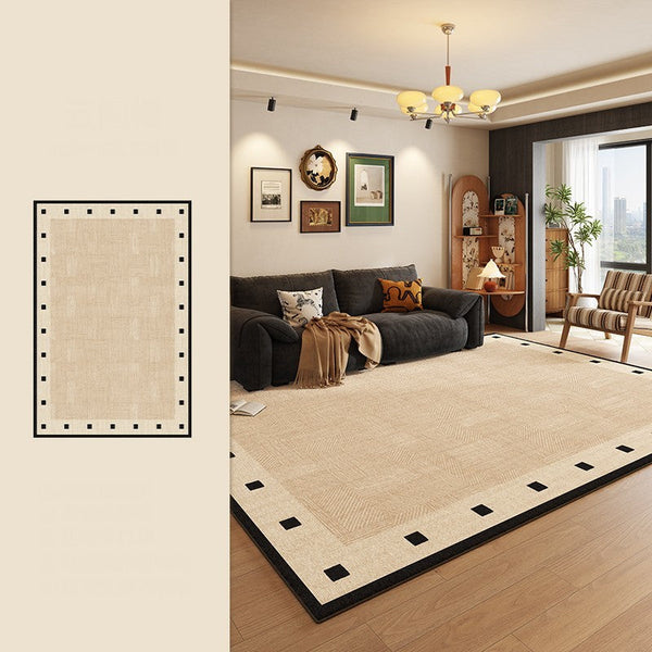 Mid Century Modern Rugs Next to Bed, Modern Rugs for Dining Room, Contemporary Rugs for Bedroom, Cream Modern Carpets for Living Room-ArtWorkCrafts.com