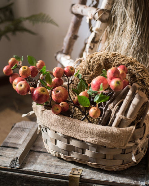 Apple Branch, Fruit Branch, Table Centerpiece, Beautiful Modern Flower Arrangement Ideas for Home Decoration, Autumn Artificial Floral for Dining Room-ArtWorkCrafts.com