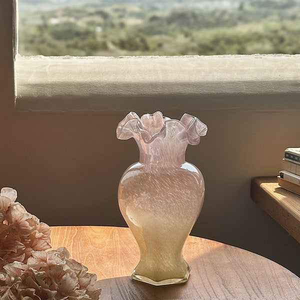 Water Holding Flower Vases, Glass Bud Vases, Bouquet Flower Vase, Vintage Glass Flower Vases, Handmade Flower Vases on Table-ArtWorkCrafts.com