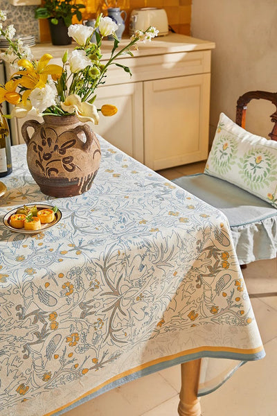 Large Modern Rectangle Tablecloth for Dining Table, Rabbit Pigeon Pattern Table Covers for Round Table, Farmhouse Table Cloth for Oval Table, Square Tablecloth for Kitchen-ArtWorkCrafts.com