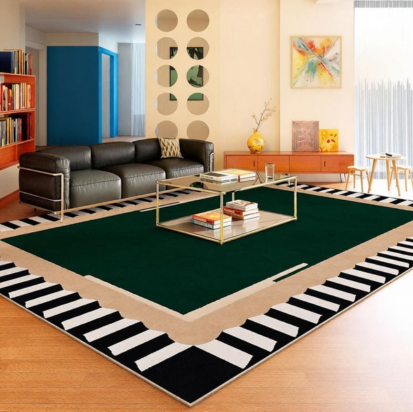Mid Century Modern Rugs, Contemporary Modern Rugs under Coffee Table, Colorful Modern Rugs for Living Room, Dining Room Geometric Modern Rugs-ArtWorkCrafts.com