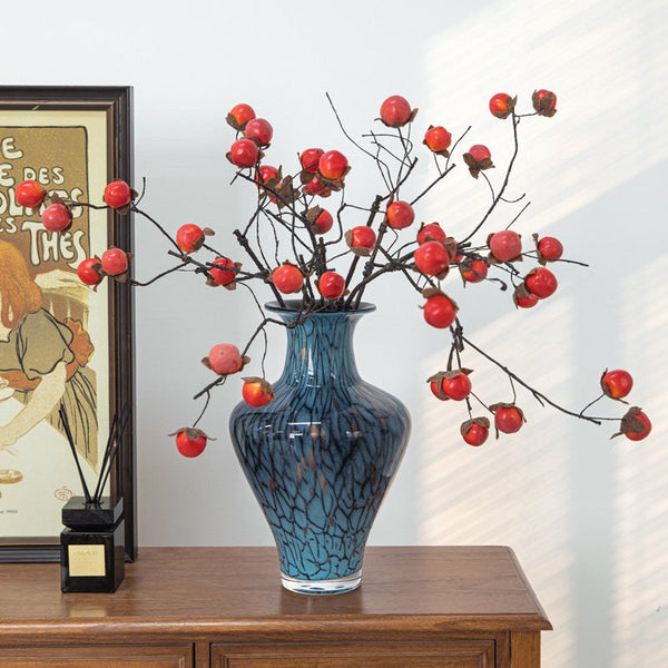 Handmade Liuli Vases, Centerpiece Vases on Table, Colored Glaze Vase for Modern Home Decor, Glass Bud Vases, Bouquet Flower Vase-ArtWorkCrafts.com