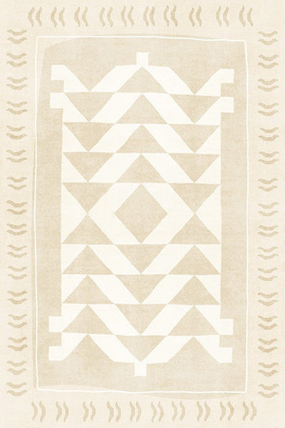 Mid Century Modern Rugs Next to Bed, Modern Rugs for Dining Room, Soft Contemporary Rugs for Bedroom, Cream Modern Carpets for Living Room-ArtWorkCrafts.com