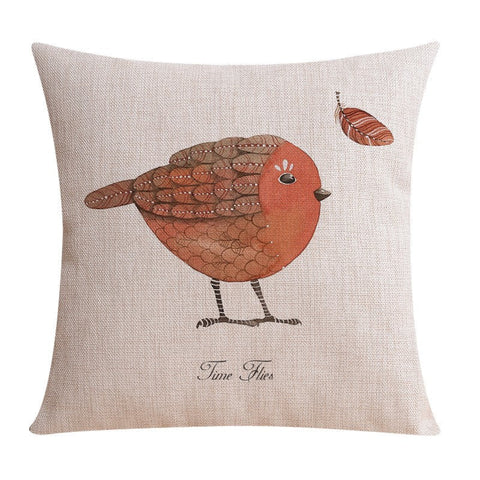 Love Birds Throw Pillows for Couch, Simple Decorative Pillow Covers, Decorative Sofa Pillows for Children's Room, Singing Birds Decorative Throw Pillows-ArtWorkCrafts.com