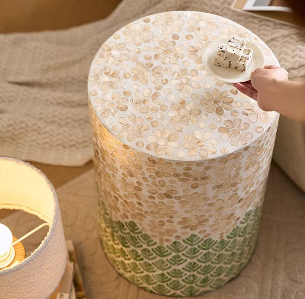 Small End Table, Portable Casual Side Table, Shell Small Sofa Side Table, Modern Side Table, Contemporary Bedside Table, Bedside Small Side Table, Creative Coffee Table, Contemporary Side Table-ArtWorkCrafts.com