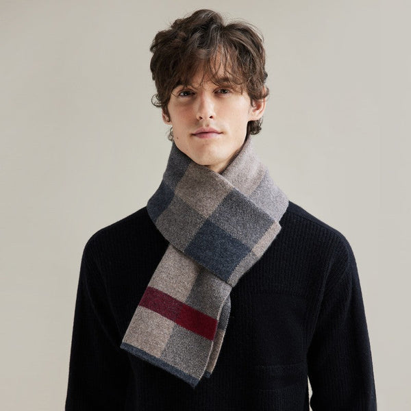 Thick Wool Scarf, Modern Fashion Scarf, Formal Men Scarf Styles, Casual Scarf Men, Men's Winter Scarf, Men's Wool Scarf Winter, Business Wool Scarf for Gentleman-ArtWorkCrafts.com