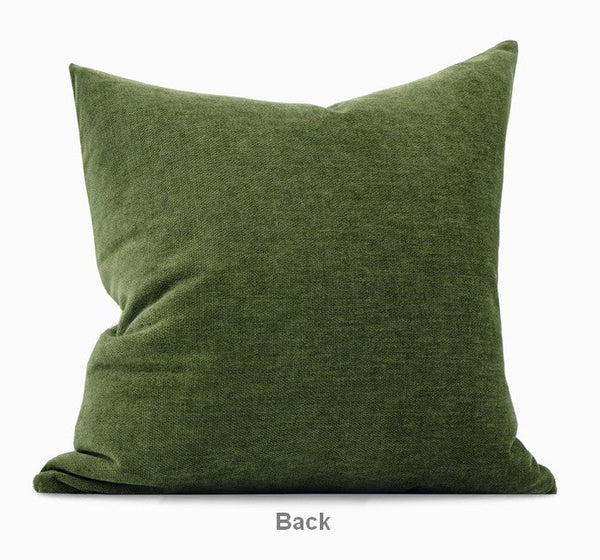 Green White Modern Sofa Pillows, Large Square Modern Throw Pillows for Couch, Simple Throw Pillow for Interior Design, Large Decorative Throw Pillows-ArtWorkCrafts.com