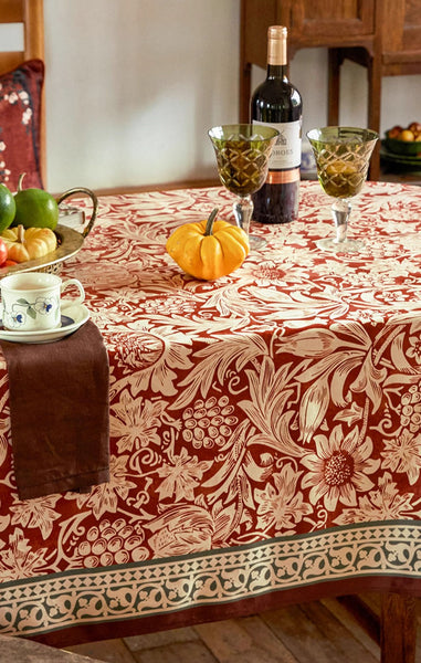 Garden Flower Table Covers for Round Table, Modern Rectangle Tablecloth for Dining Table, Square Tablecloth for Kitchen, Farmhouse Table Cloth for Oval Table-ArtWorkCrafts.com