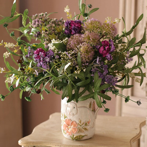 Beautiful Flower Arrangement Ideas for Interior Design, Large Bunch of Flowers for Bedroom, Faux Silk Floral Table Centerpiece, Artificial Floral for Living Room-ArtWorkCrafts.com