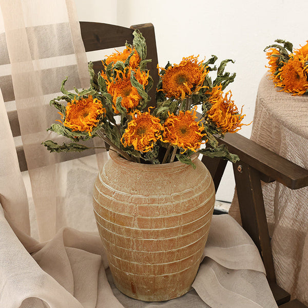 Natural Decorations, A Bunch of Sunflowers, Flower Arrangement, Handmade Artificial Flowers for Home Decor, Natural Dried Sunflower Stems-ArtWorkCrafts.com