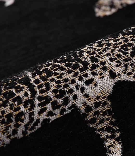 Black Decorative Pillow Covers, Large Modern Sofa Pillow Cases, Cheetah Modern Pillows for Couch, Abstract Decorative Throw Pillows for Living Room-ArtWorkCrafts.com