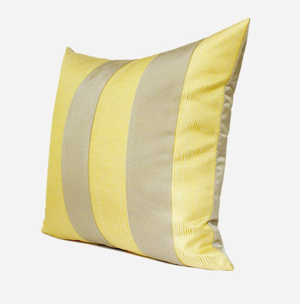Decorative Throw Pillow for Couch, Yellow Modern Sofa Pillows, Simple Modern Throw Pillows for Couch, Yellow Square Pillows-ArtWorkCrafts.com