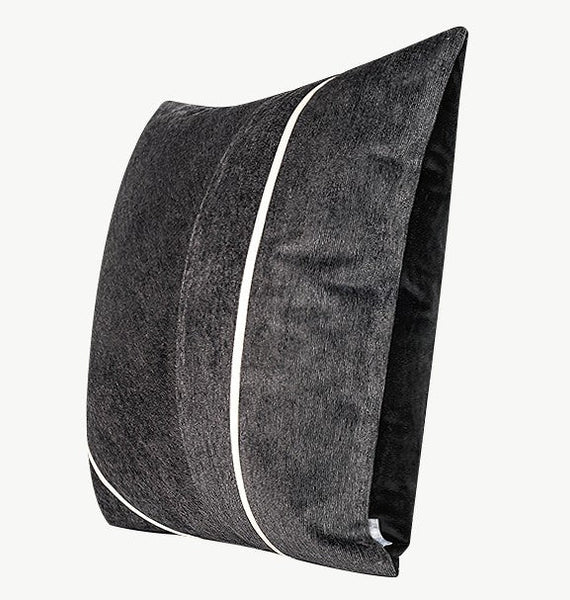 Contemporary Throw Pillow for Living Room, Modern Square Pillows, Abstract Black Throw Pillows for Couch, Simple Modern Sofa Throw Pillows-ArtWorkCrafts.com