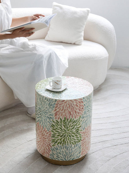 Unique Small End Table, Contemporary Small Sofa Side Table, Portable Casual Side Table, Creative Coffee Table, Shell Small Side Table-ArtWorkCrafts.com