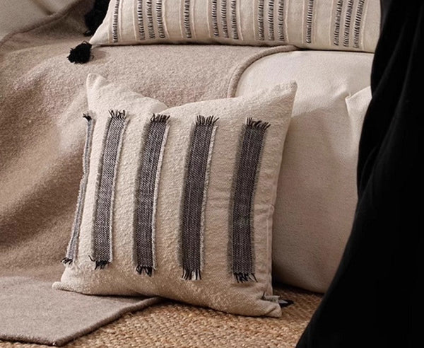 Large Throw Pillow for Interior Design, Large Square Modern Throw Pillows for Couch, Contemporary Modern Sofa Pillows for Bedroom, Simple Decorative Throw Pillows-ArtWorkCrafts.com